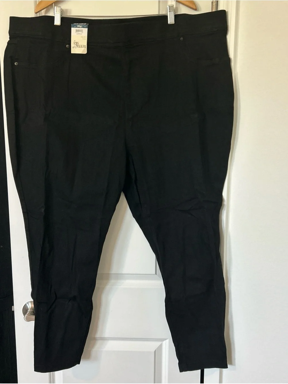 Terra & Sky Women's Plus Size Jegging- Black 4x NWT